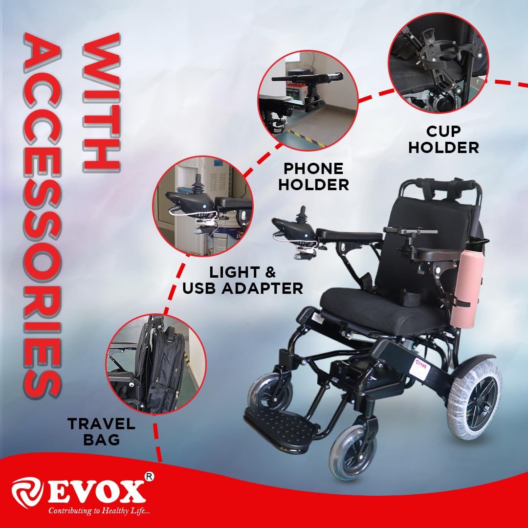 EVOX WC-109A Electric Wheelchair – Fully Automatic with Remote & Joystick